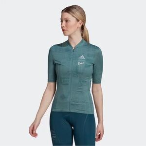 Adidas X Parley Heat.RDY Women’s Green Cycling Jersey Size Small
